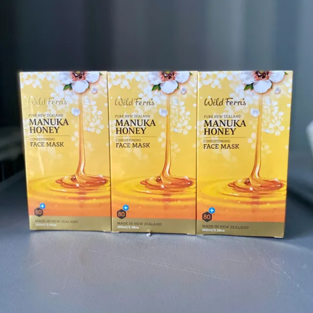 Wild Ferns Manuka Honey Conditioning Face Mask Multi Pack (3 x 100ml)