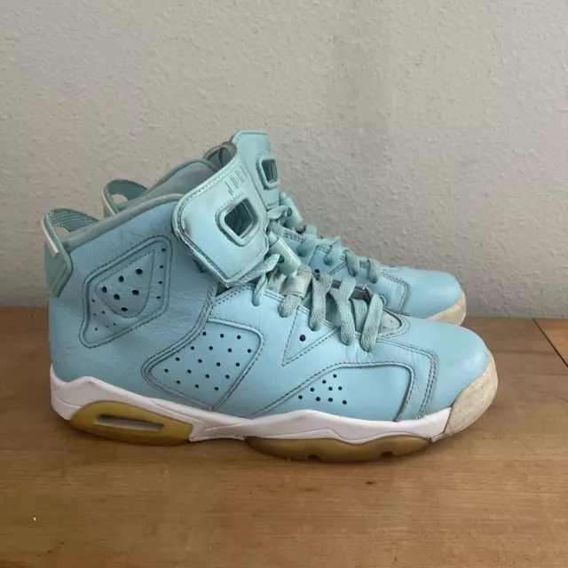 NIKE AIR JORDAN Retro VI Still Blue Size 5.5y 543390 407 Diamond