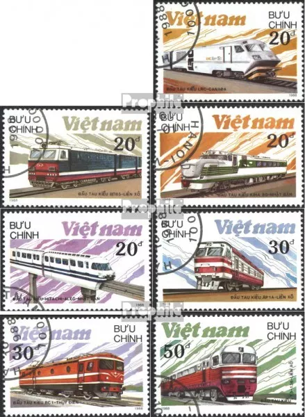 Vietnam 1966-1972 (complete issue) used 1988 Locomotives