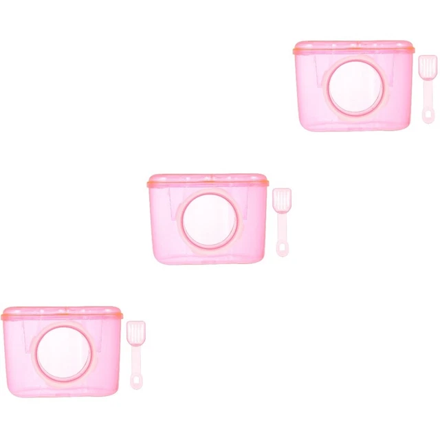3x baño acrílico para mascotas hámster baño habitación arena baño recipiente para casa hámster
