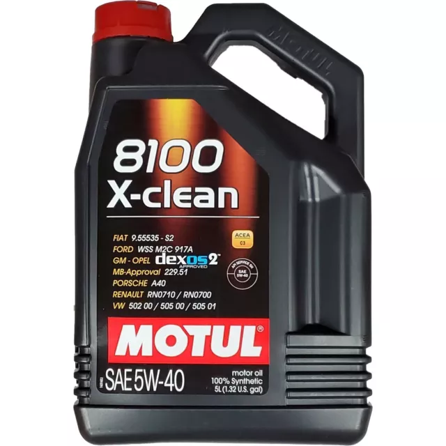 1x Motul 8100 X-clean 5W-40 5 Liter