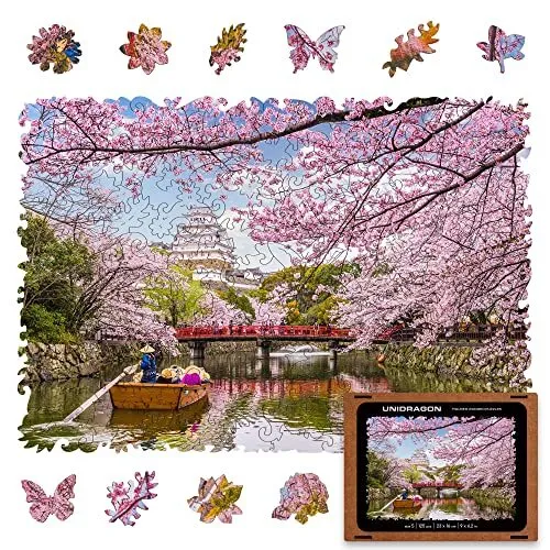 UNIDRAGON Wooden Puzzle Nature Series Sakura S Size 125 Peace