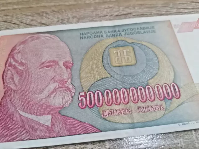 Yugoslavia 500000000000 Dinara (500 Billions Dinars), year 1993 Inflation
