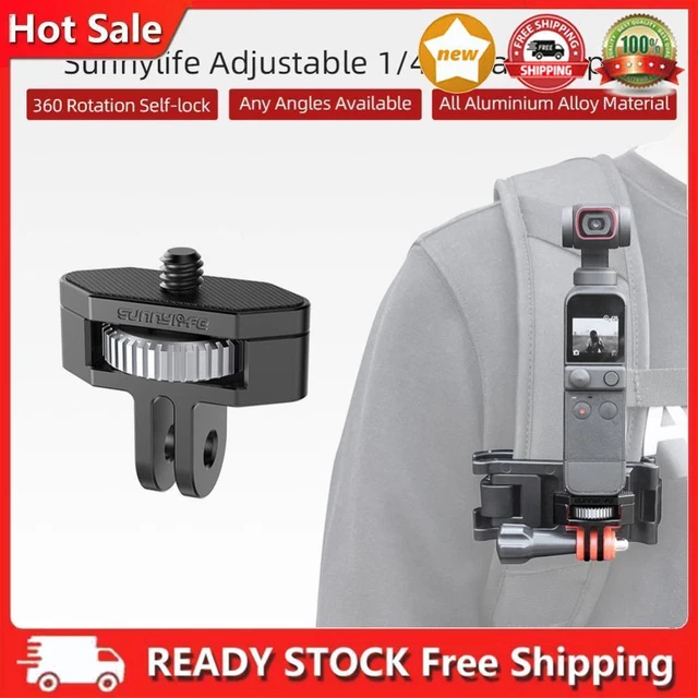 1/4 Screw Mount 360 Rotation Adjustable Universal Adapter for Sports Camera SLR
