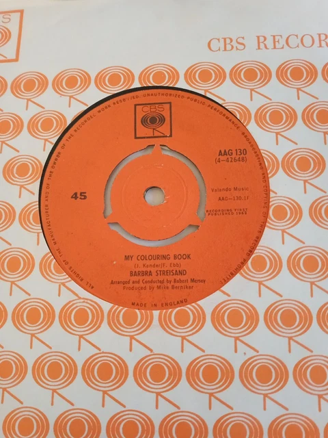 Barbara Streisand - My Colouring Book (CBS AAG 130)