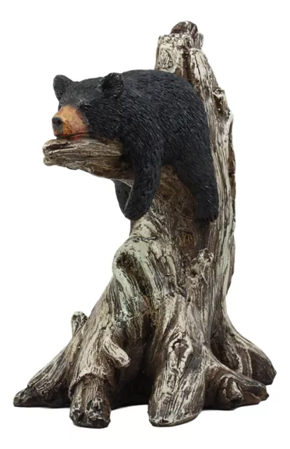 Ebros Lazy Days Of Summer Black Bear Sleeping On Tree Branch Statue 2