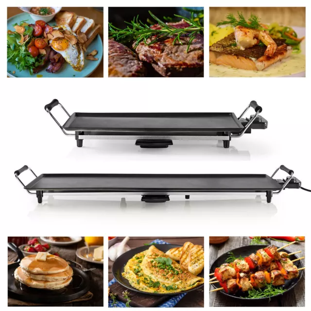 Electric Teppanyaki Table Top Grill Griddle BBQ Hot Plate Barbecue Party XL/XXL