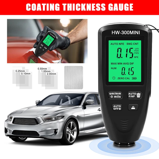 DIGITAL CAR PAINT Thickness Gauge Mil Coating Depth Gauge Test LCD