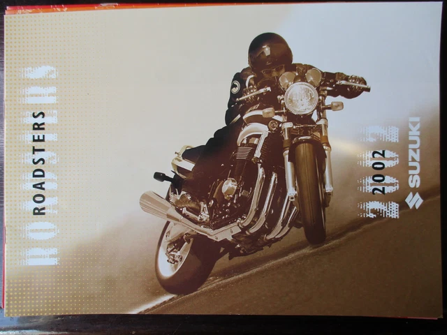 Brochure Catalogue 12 Pages 2002 Moto Suzuki Roadsters 1400 A 600 Gsx Gsf Sv Gs