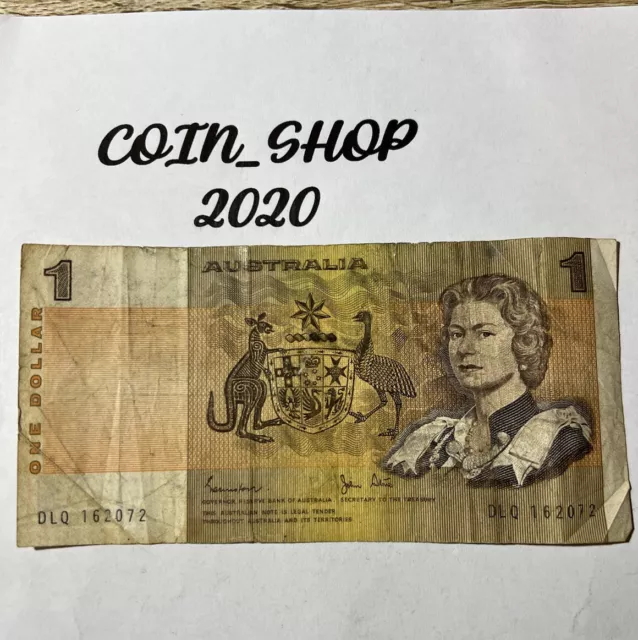 Banknote Australia 🇦🇺 $1.00 1982 Johnstone/Stone DLQ #52