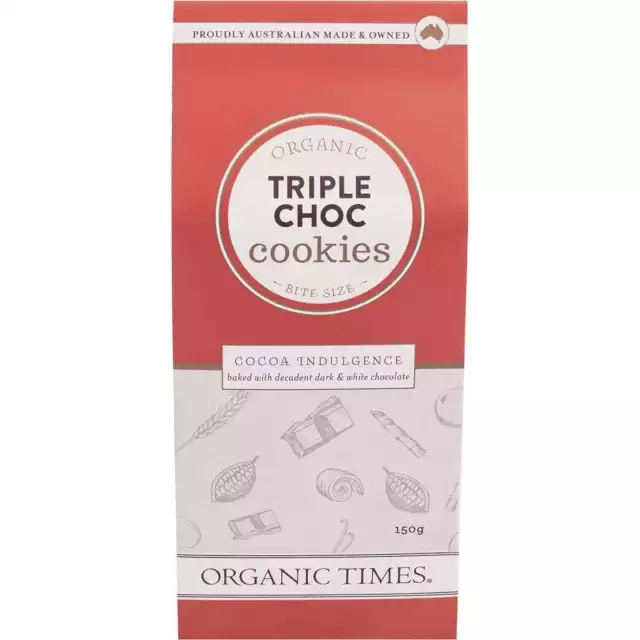 Organic Times Organic Triple Chocolate Cookies 150g