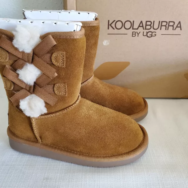 New Kids Girls 3 Chestnut Koolaburra By Ugg Victoria Short Boots Bows