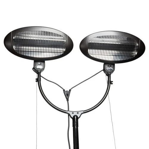 Infrarot Doppelheizstrahler Standheizer Wandheizstrahler Terrassenheizung IPX4