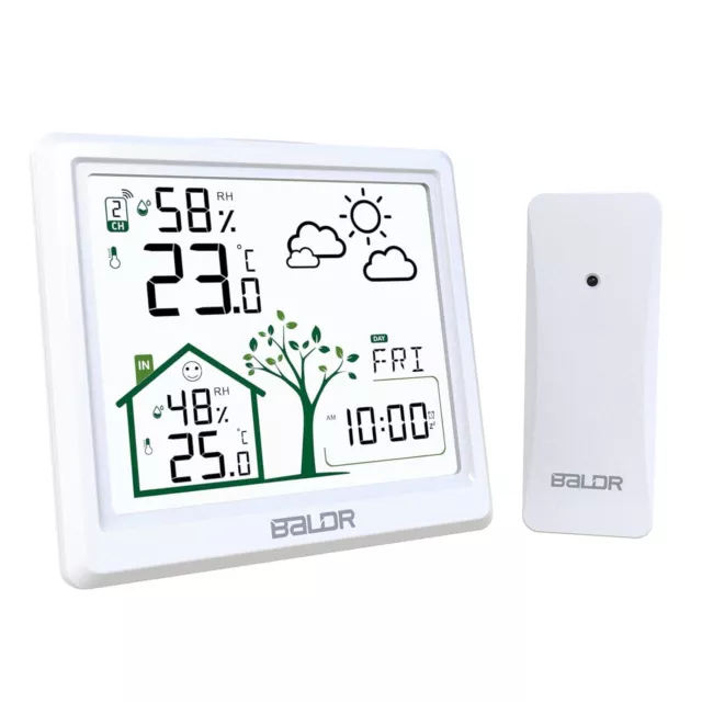 Stazione Meteo con Sensore Esterno Data temperatura umidità wireless con sveglia