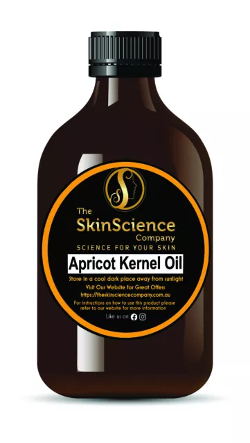 Organic Australian Apricot Kernel Oil Pure Cold Pressed, Natural Anti Aging Oil