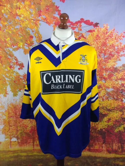 Leeds RLFC 1991 Rhinos Rugby League home Shirt. UK men's size 2XL est