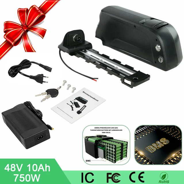 Batterie Vélo électrique Hailong – 36V 10Ah 500W 750W – Li-Ion – 370Wh – Avec Chargeur