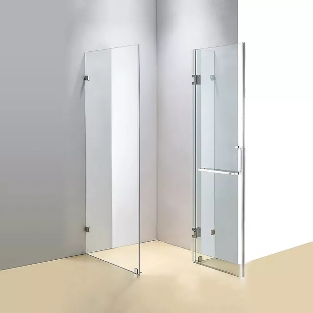 1200 x 700mm Frameless 10mm Safety Glass Shower Screen Bathroom Della Francesca