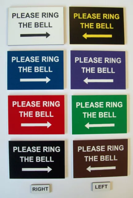 3X2 PLEASE RING the Bell sign with Arrow left or right £4.45 - PicClick UK