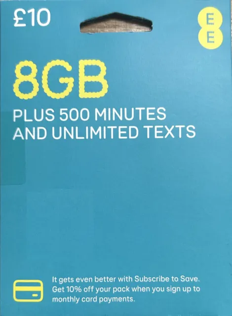 100 x UK EE network official pay as you go sim cards - official pack