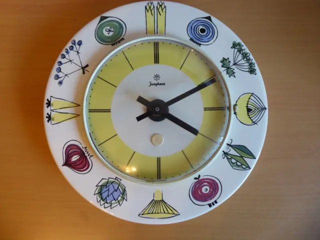 Vintage Junghans Wall clock mid century 1960s vegetable design