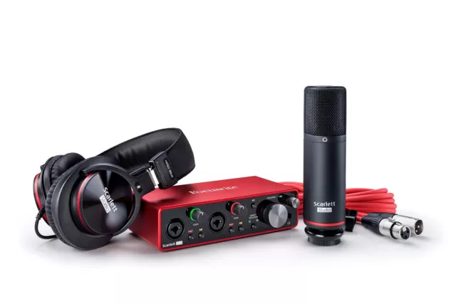 Focusrite Scarlett 2i2 Studio 3. Gen USB Audio-Interface-Bundle Musik SEHR GUT