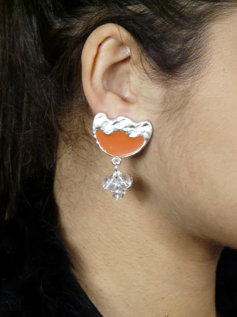 Boucles d’oreilles en étain Argenté 10 – EMPREINTES Paris