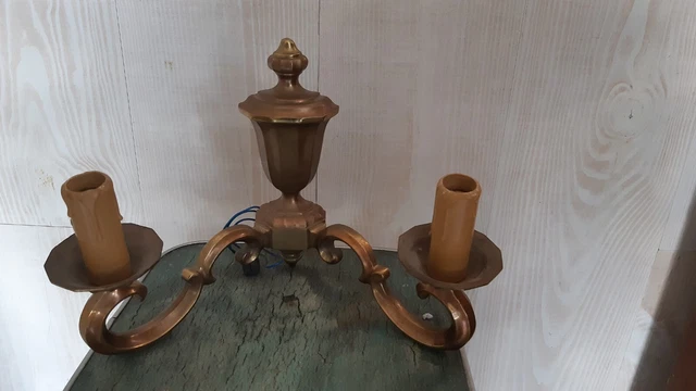 Applique ancienne double , bronze, milieu XXe