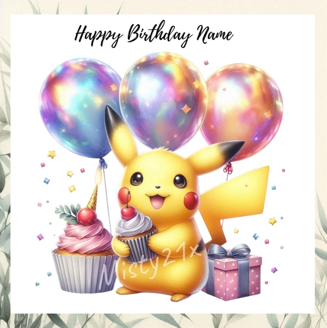 pokemon birthday greeting cards Pokmon Its Your Birthday Card I Choose You! Pokemon Personalised
