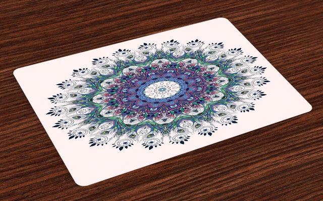Fabric Placemats 4 Piece Set for Daily Use Ambesonne