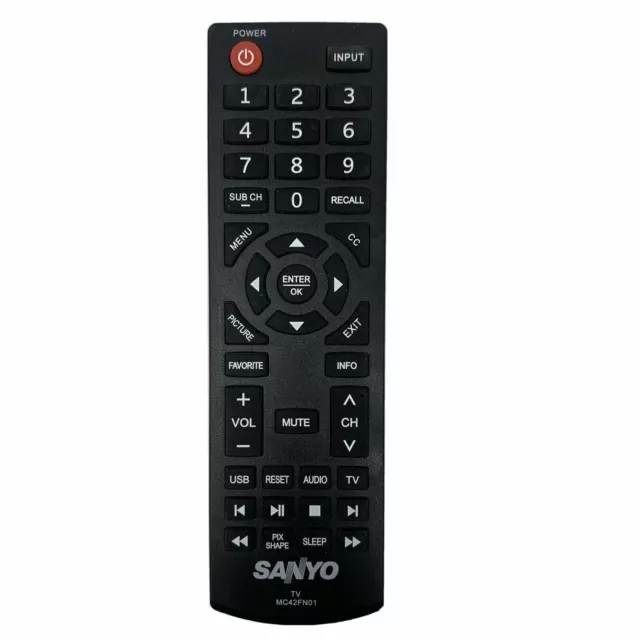 Nouveau MC42FN01 pour Sanyo Smart LED TV télécommande FW24E05F FW48D25T...