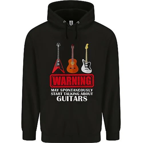 Maggio Start Talking About Chitarre Chitarrista Uomo 80% Cotone Felpa