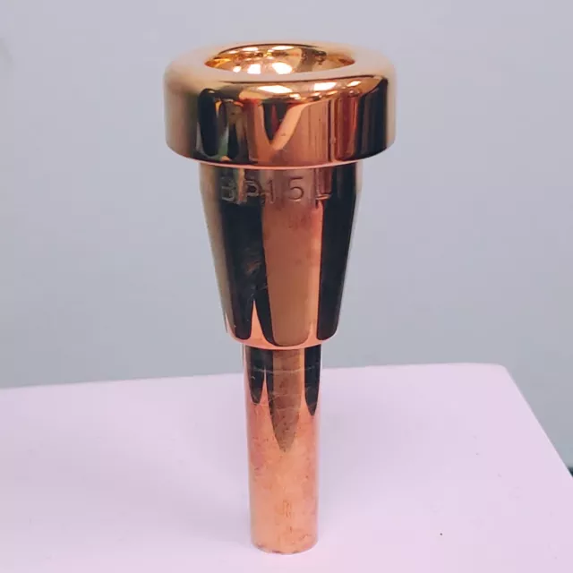 Monette BP15L Piccolo Trumpet Mouthpiece In Gold Plate (Cornet Shank)