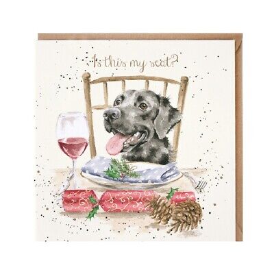 Wrendale Designs 'Is This My Seat' Labrador Dog Christmas Greetings Card 15cm