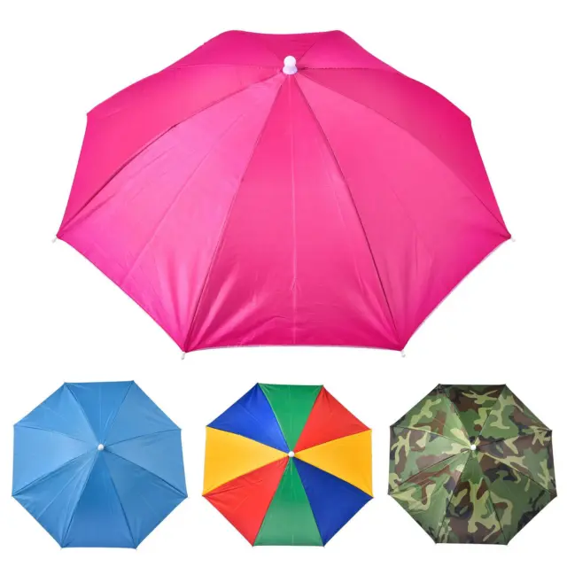 Sun Umbrella Hat Outdoor Hot Foldable Golf Fishing Camping Headwear Head Caps