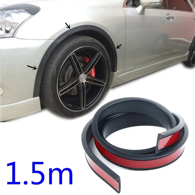 1 X Rubber Universal Car Wheel Eyebrow Arch Trim Fender Flares Protector Strip