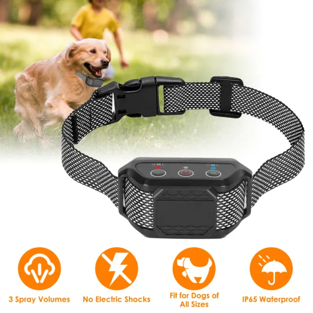 Citronella Spray Bark Collar USB Rechargeable Pet Dog Anti Barking Waterproof