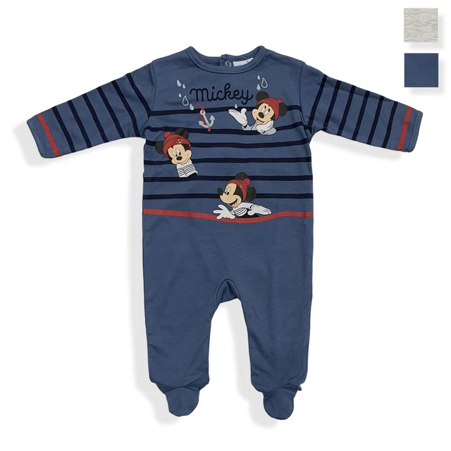 Tutina Disney Pagliaccetto neonato Mickey Mouse Pigiama caldo cotone bimbo 5936