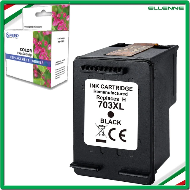 ✅Cartuccia Compatibile Con Hp 703 Xl Nero Deskjet Ink Advantage K109A K209A K510
