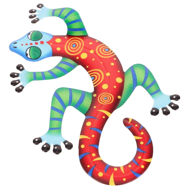 Extérieure Lézard Art Décoration Murale 3D Gecko En Métal Pour Jardin, Cour, Café, Patio, Clôture, Intérieur Et Extérieur (A