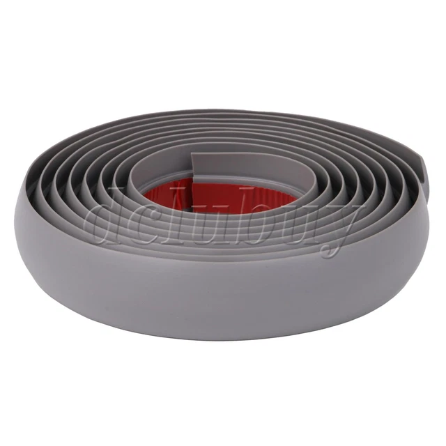Flat PVC Transition Strip for 0.11" T Door Floor Edging Trim Grey 9.84ft