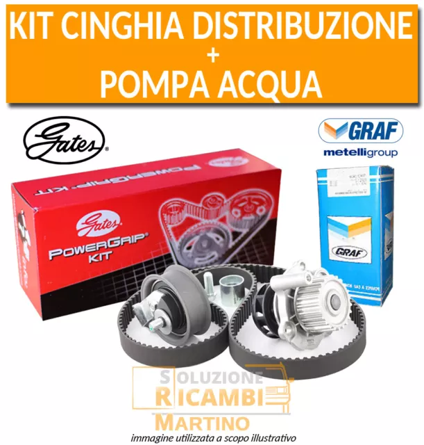 Kit Cinghia Distribuzione Gates + Pompa Acqua Graf Volvo S40 II 2.0 D 100KW