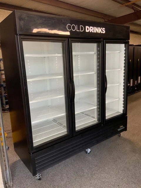 2018 True GDM-72-HC-TSL01 3 door glass commercial refrigerator beverage F