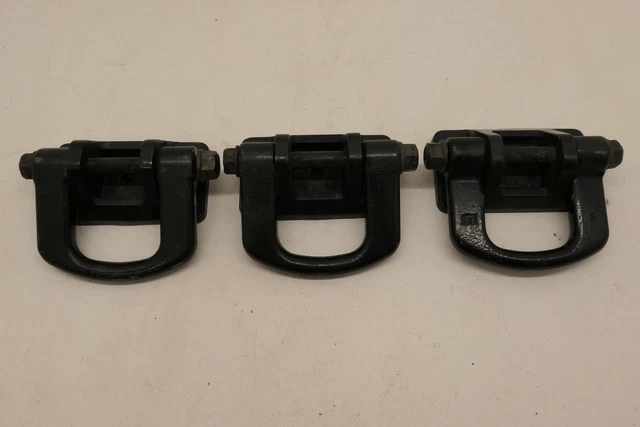 2007 Hummer H3 Black Front Rear Recovery Tow Hooks Set of 3 W/ Brackets OEM