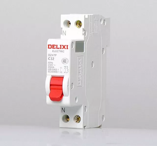 Interrupteur de sécurité MCB DPN 1P+N 1 pôle 6A 10A 16A 20A 25A 32A 40A électrique neuf 2