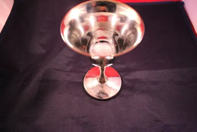 Vintage Silver Plated Goblet Champagne Cup Etched GEW 67 by Dewert Italy
