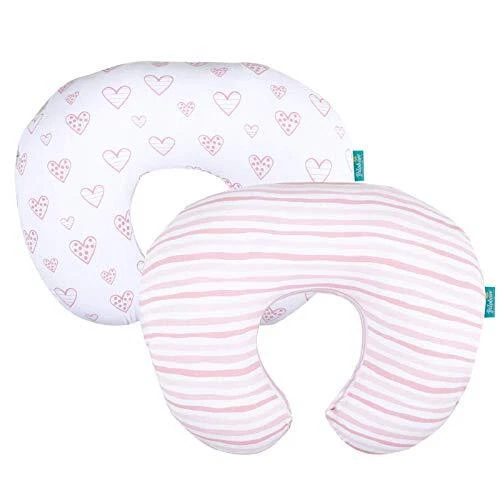 Nursing Pillow Cover 2 Pack for Boppy Pillow 100% Stretchy Cotton Large Zippe...
