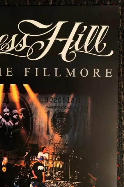 CYPRESS HILL Live At The Fillmore Still Smokin 24x30 promo poster COLUMBIA 2001 3