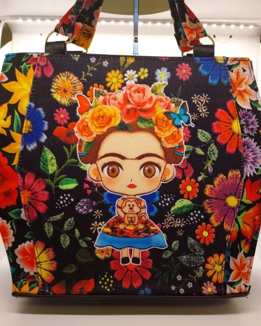 Frida Kahlo Handmade Tote Bag Mexican   Large Crossbody/Handles Made In Mexico