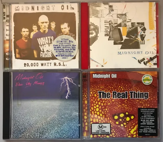 Midnight Oil CD Bulk (DISCS NEAR MINT) Album Lot Bundle MusicThe Real Thing